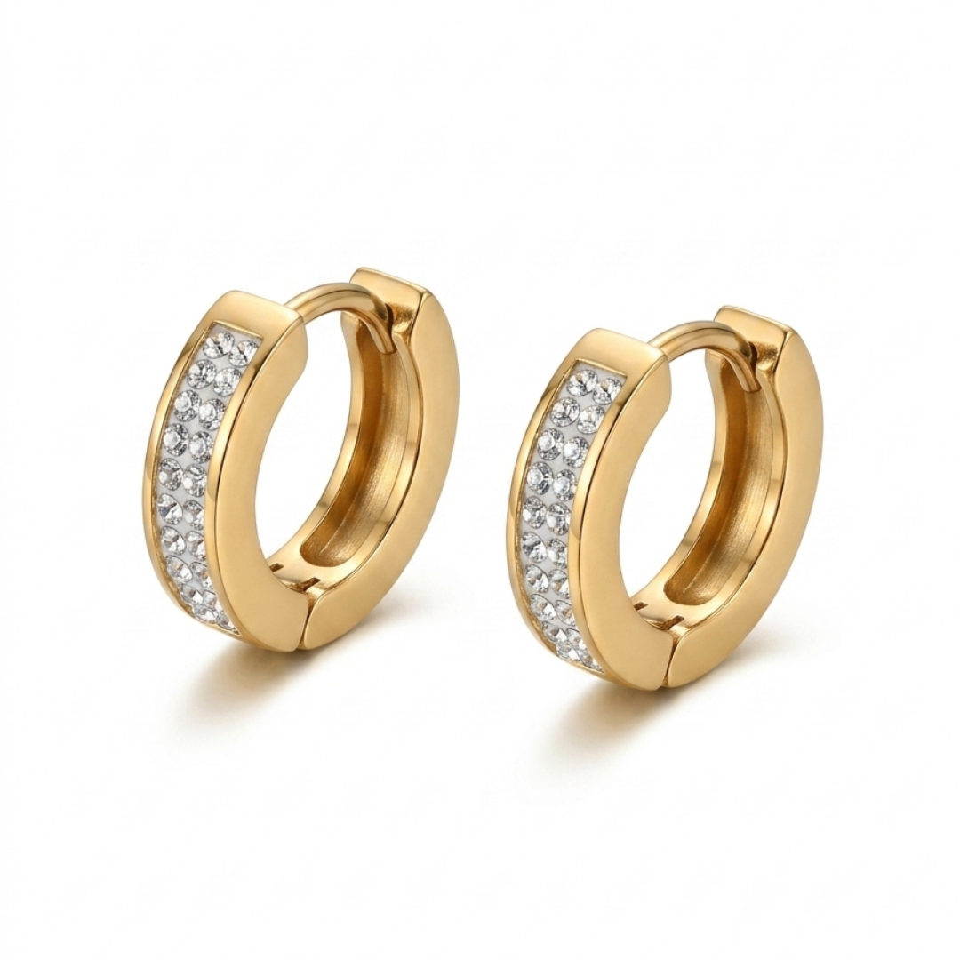 Mimi Huggie Earrings - Gold