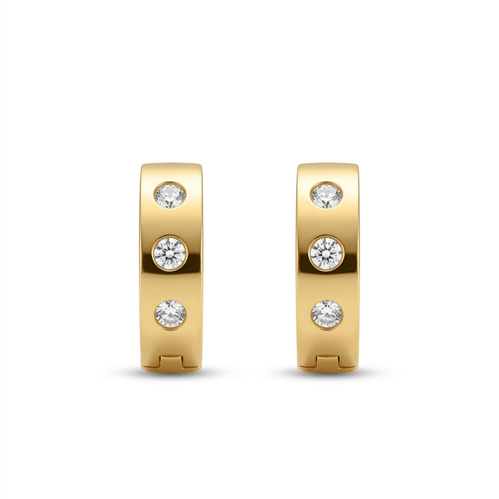 Mia Huggie Earrings - Gold