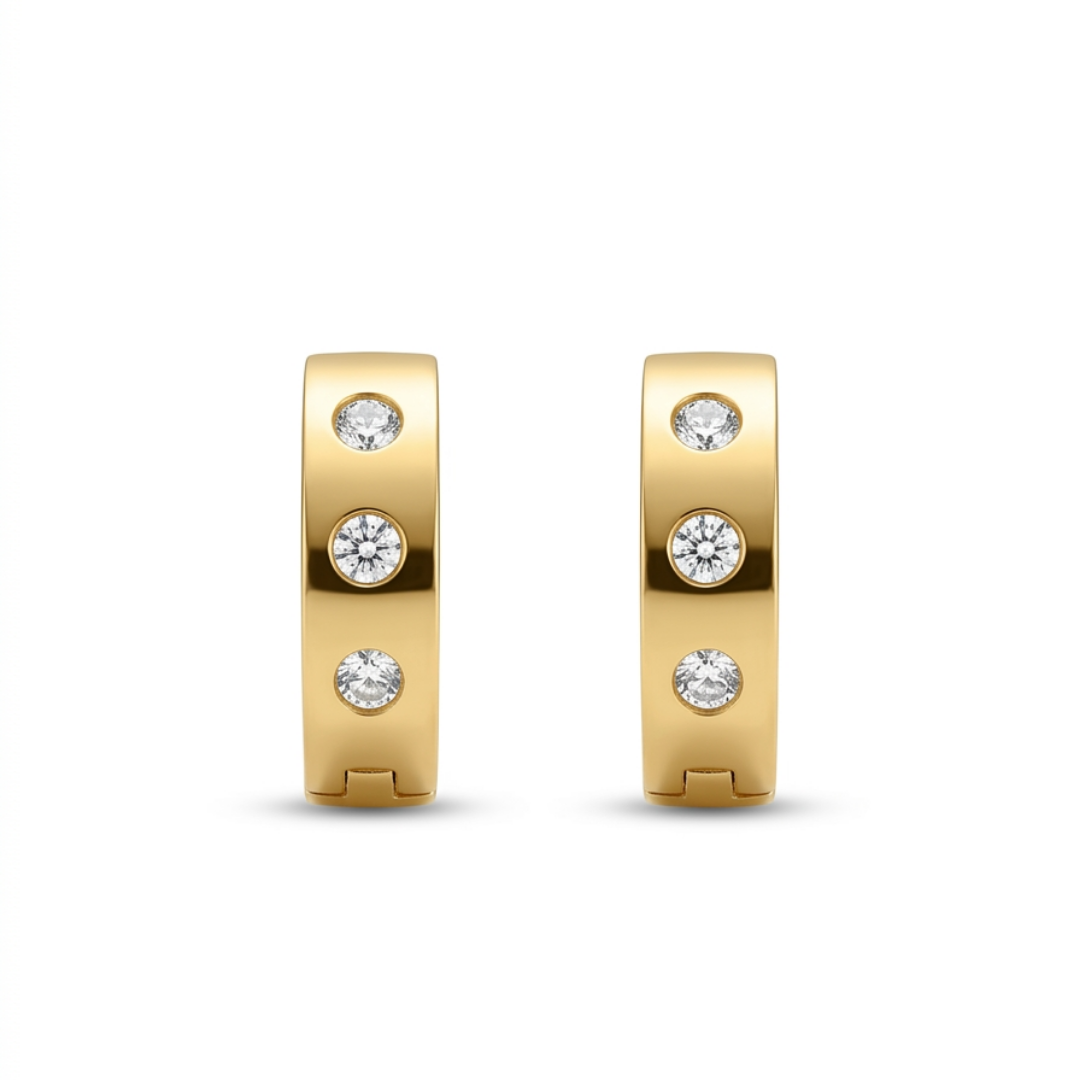 Mia Huggie Earrings - Gold
