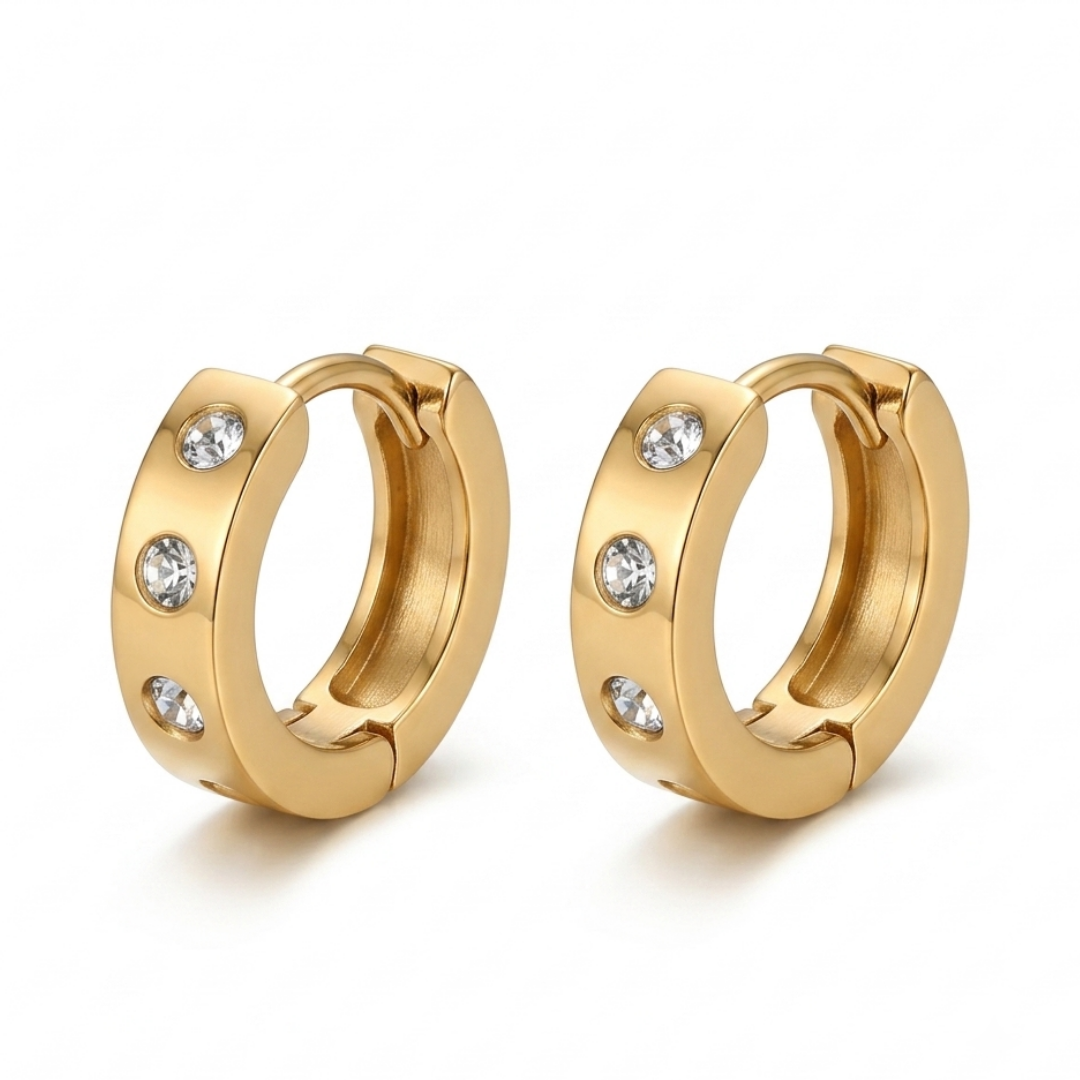 Mia Huggie Earrings - Gold