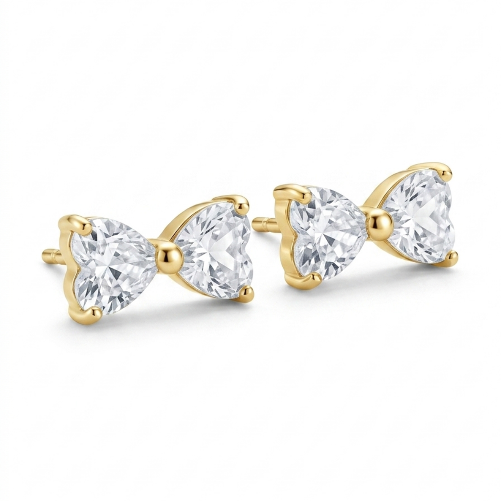 Belle Bow Earrings - Gold