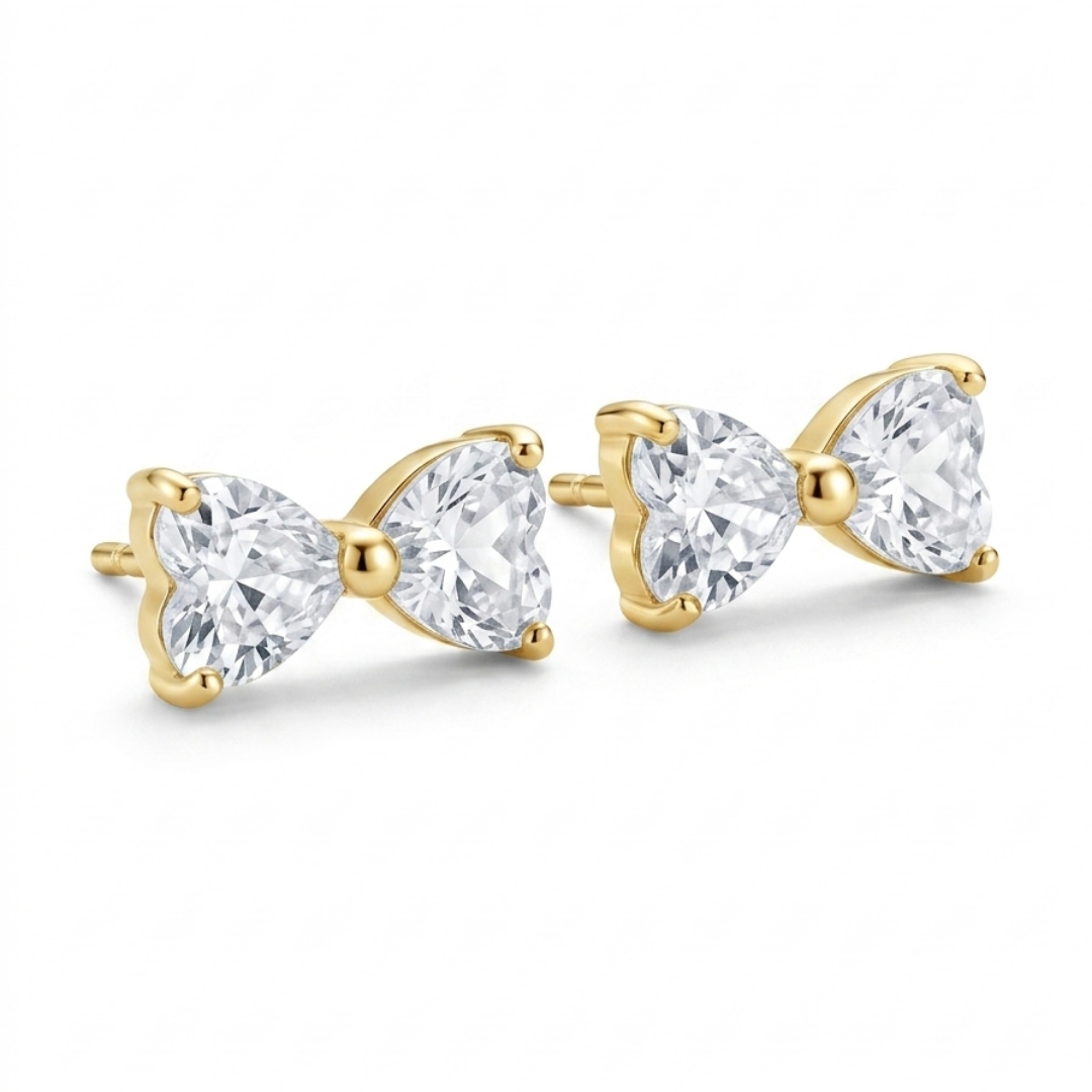 Belle Bow Earrings - Gold