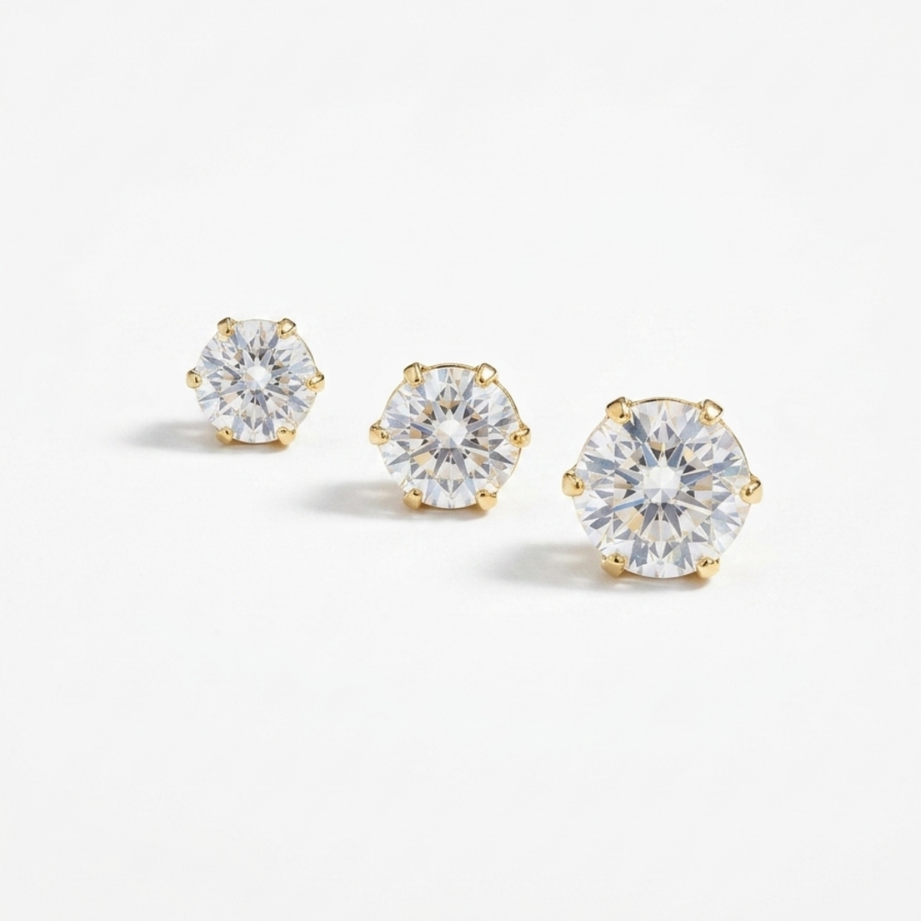 Ava Stud Earrings - Gold