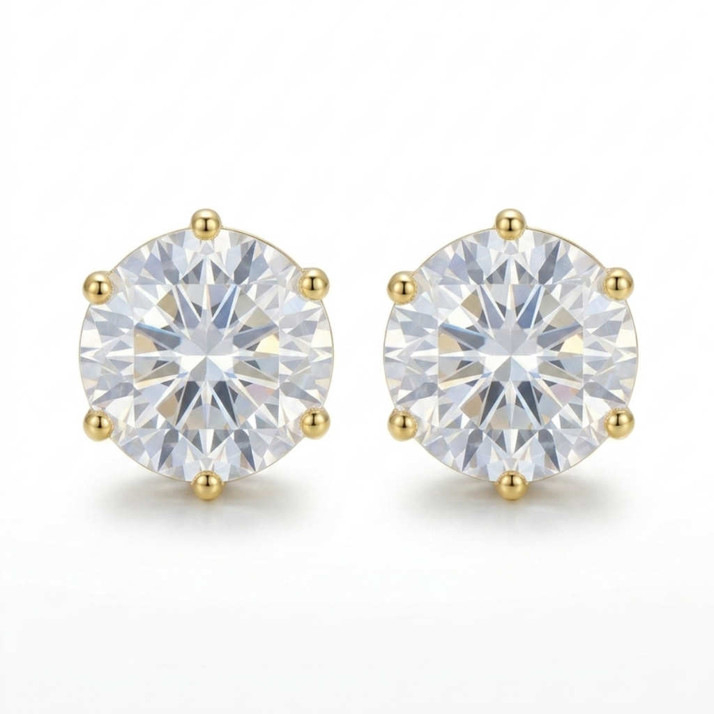 Ava Stud Earrings - Gold