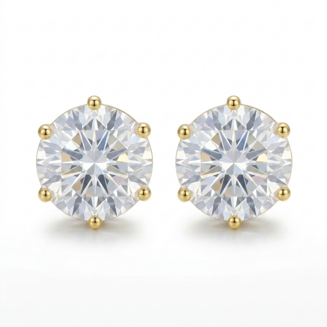 Ava Stud Earrings - Gold